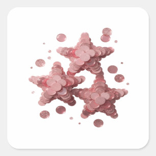 Original Pink STAR BIRTHDAY PARTY Sticker Print