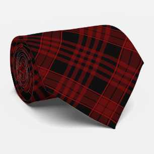 Original Plaid Black with Red Tie