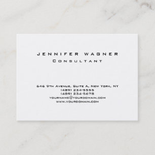 Original Plain Simple Black White Trendy Clean Business Card