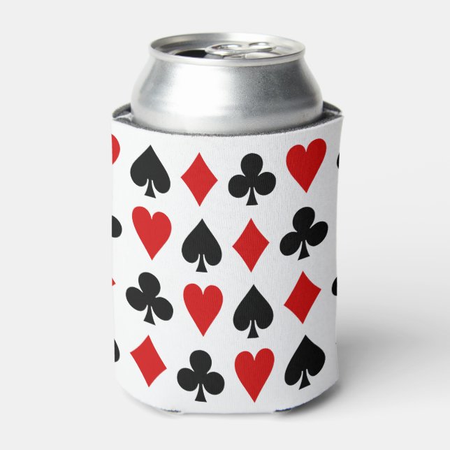Original Playing cards Diamond Club Heart Spade Can Cooler (Can Front)