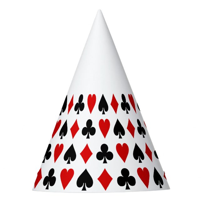 Original Playing cards Diamond Club Heart Spade Party Hat (Front)