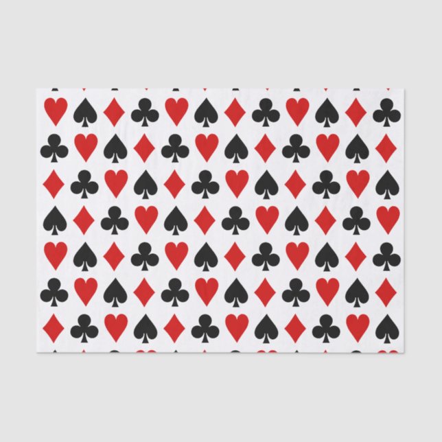 Original Playing cards Diamond Club Heart Spade Tissue Paper (Front)