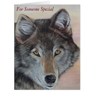 original portrait picture of grey wolf wildlife