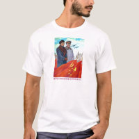 Original propaganda Mao tse tung and Joseph Stalin