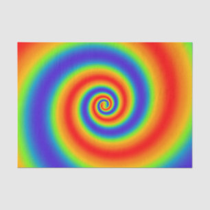 Original Rainbow Gradient Colourful Spiral Effect Tissue Paper