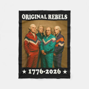 Original Rebels 17762026 Funny Founding Fathers Fleece Blanket