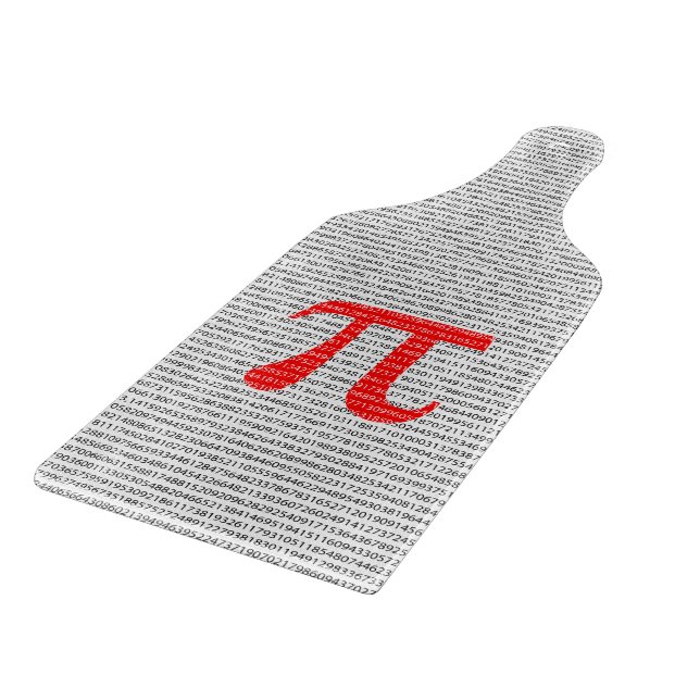 Original red number pi day mathematical symbol cutting board (Corner)