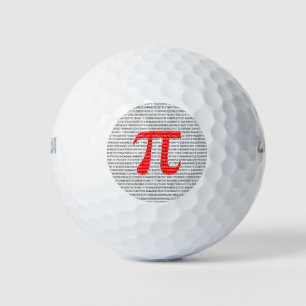 Original red number pi day mathematical symbol golf balls