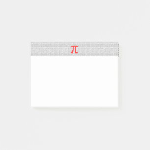 Original red number pi day mathematical symbol post-it notes