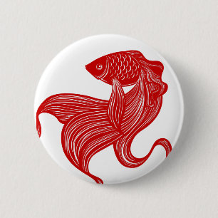 Original Scissors-cut Goldfish Button