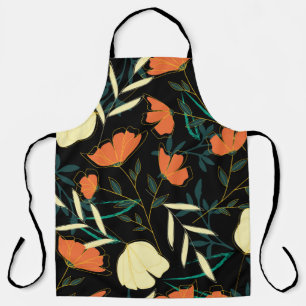 Original seamless pattern with bright tropical lea apron