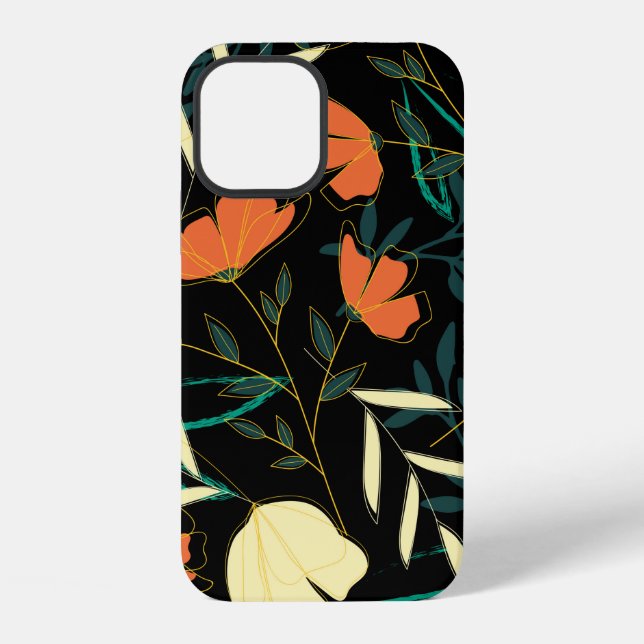 Original seamless pattern with bright tropical lea iPhone case (Back)