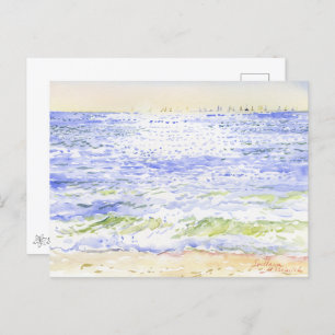 Original seascape by artist Sveta Mikhalevich Postcard