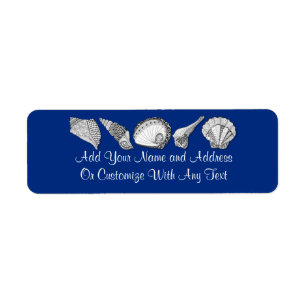 Original Seashell Collection Art Return Address Label