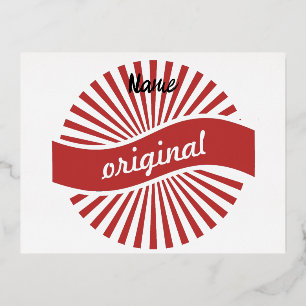 Original Sign Logo Thunder_Cove  Foil Holiday Postcard