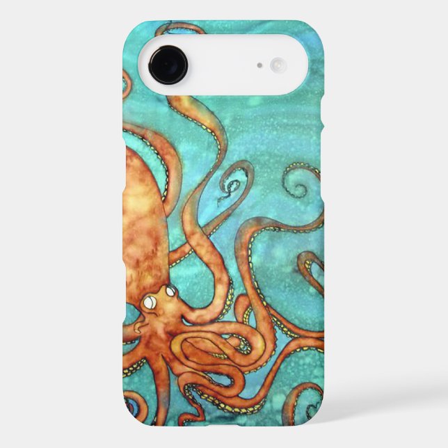 Original Silk Painting on Iphone case by Kim (Back)