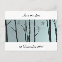 Original silver birch, bird - wedding, civil