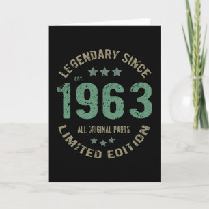 Original Since 1963 Vintage Legend Birthday Gift Card