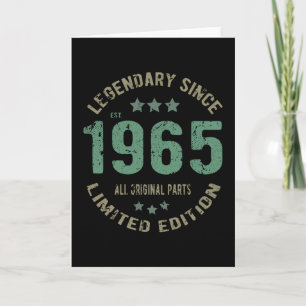 Original Since 1965 Vintage Legend Birthday Gift Card