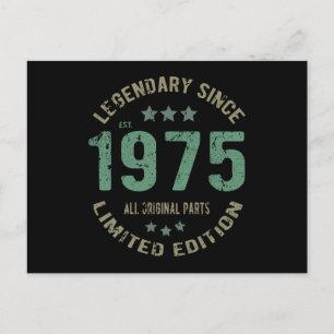 Original Since 1975 Vintage Legend Birthday Gift Postcard