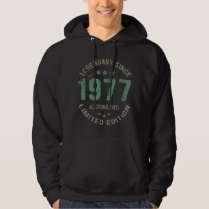 Original Since 1977 Vintage Legend Birthday Gift Hoodie