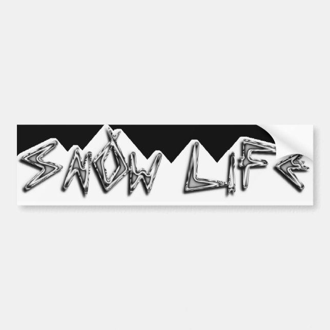 Original SnOw LiFe with Mountains Sticker for cars (Front)