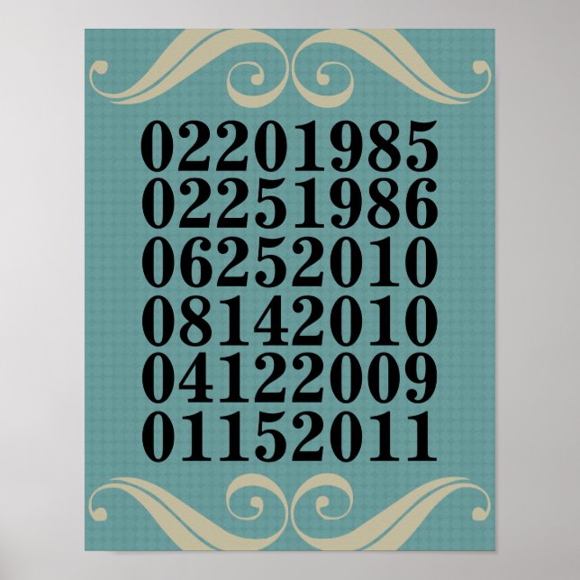 Original Special Dates Poster (Front)