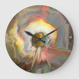 Original spin art large clock