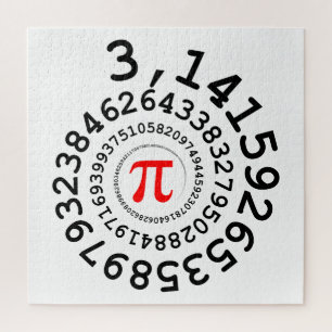 Original spiral of digits Pi number 3,14... Jigsaw Puzzle