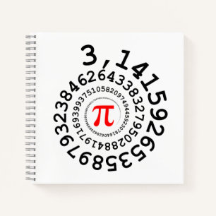Original spiral of digits Pi number 3,14... Notebook