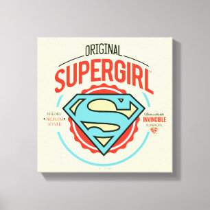 Original Supergirl Vintage Logo Badge Canvas Print