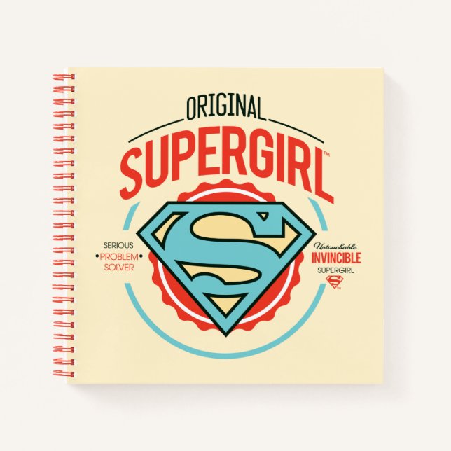 Original Supergirl Vintage Logo Badge Notebook (Front)