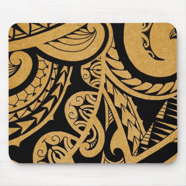 original tattoo drawing on wood island style mouse pad (Front)