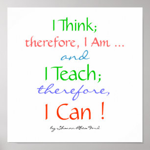 Original Teacher Quote Poster by SRF