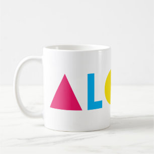 Original text ALOHA colour letters Coffee Mug
