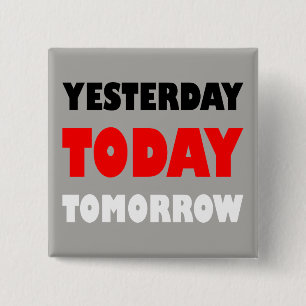 Original text design positive words phrase 15 cm square badge
