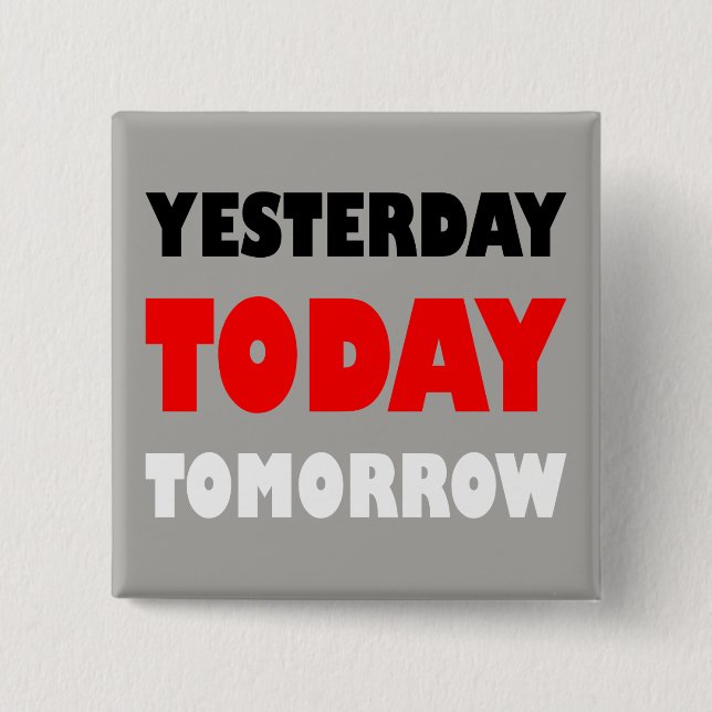 Original text design positive words phrase 15 cm square badge (Front)