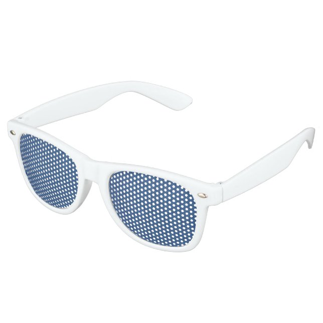 Original textile fabric blue fashion jean denim retro sunglasses (Angled)