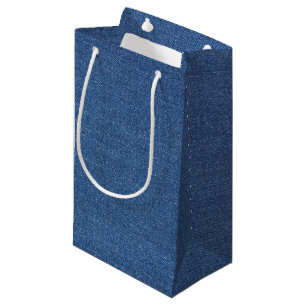 Original textile fabric blue fashion jean denim small gift bag