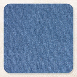 Original textile fabric blue fashion jean denim square paper coaster