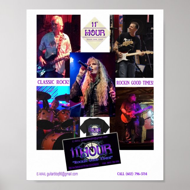 ORIGINAL THE 11TH HOUR CLASSIC ROCK BAND PROMO PIC POSTER (Front)
