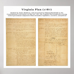ORIGINAL The Virginia Plan 1787 Poster