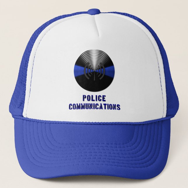 Original Thin Blue Line Divisional Symbol - 911 Trucker Hat (Front)