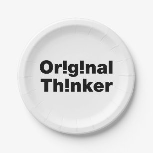 Original Thinker Paper Plate