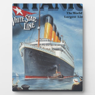 Original titanic vintage poster 1912 plaque