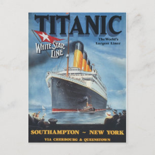Original titanic vintage poster 1912 postcard