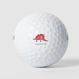 Original Tribal Style Design Stegosaurus with Neme Golf Balls
