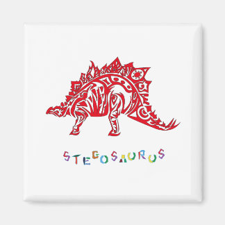 Original Tribal Style Design Stegosaurus with Neme Magnet
