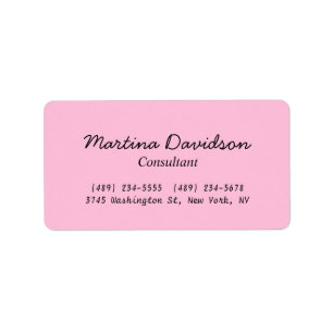 Original Unique Pink Creative Handwriting Label