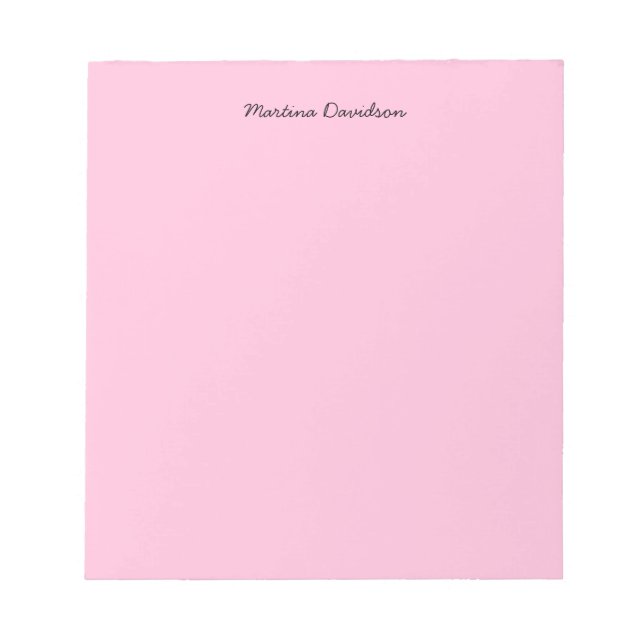 Original Unique Pink Creative Handwriting Notepad (Front)